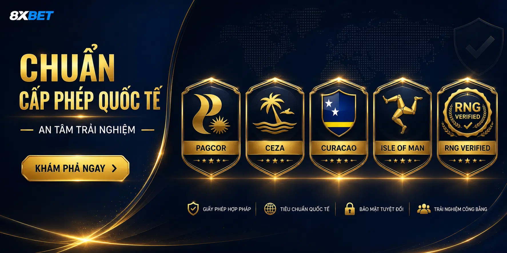 Hệ thống giấy phép quốc tế của nhà cái 8XBET