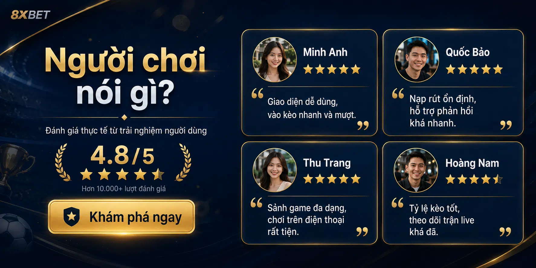 Đánh giá thực tế của người chơi về nhà cái 8XBET
